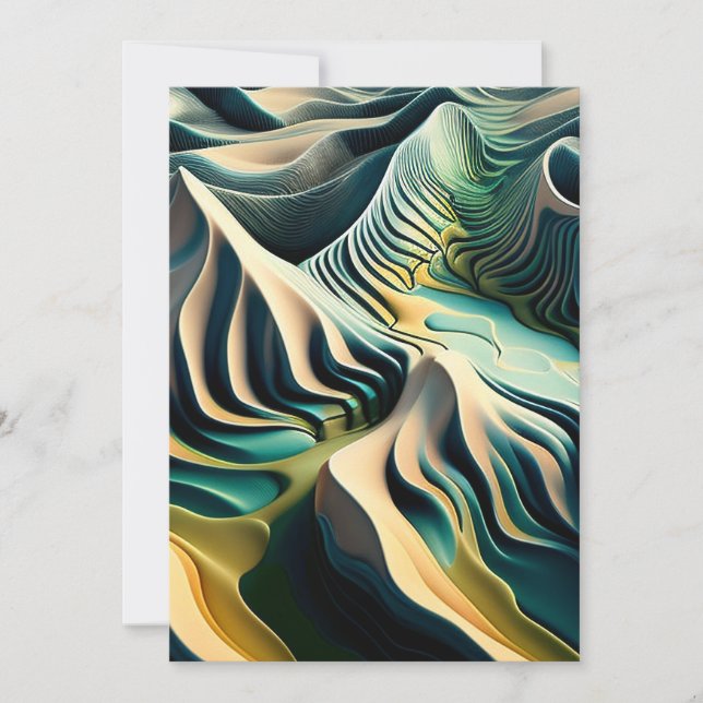 Tarjeta Festiva Topographic Currents (Anverso)