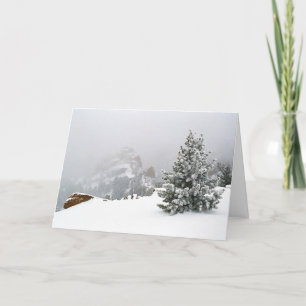 Tarjeta Festiva Tormenta de nieve en las garrapatas