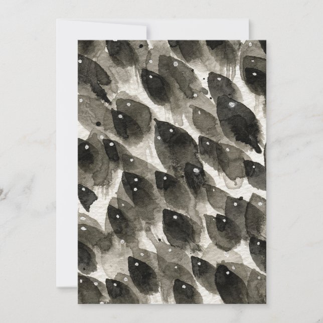 Tarjeta Festiva Tormenta de peces (Anverso)