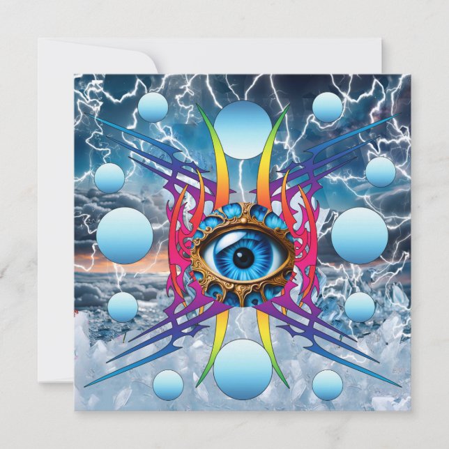 Tarjeta Festiva Tormenta eléctrica (Anverso)