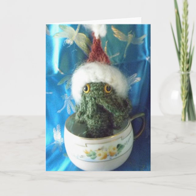Tarjeta Festiva Tormenta en una taza de té (Anverso)