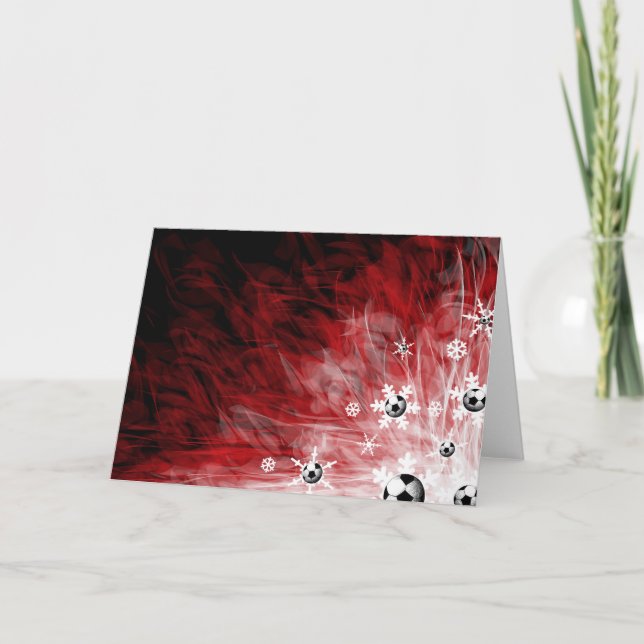 Tarjeta Festiva Tornillos de nieve de fútbol - Navidades/Tarjeta d (Anverso)