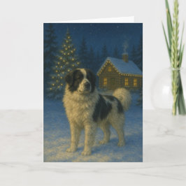 Tarjeta Festiva Tornjak Dog Holiday Card