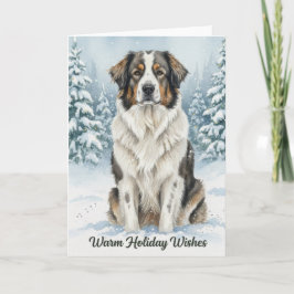 Tarjeta Festiva Tornjak in Winter Wonderland Holiday Card