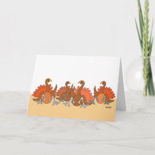 Tarjeta Festiva Toros de Acción de Gracias