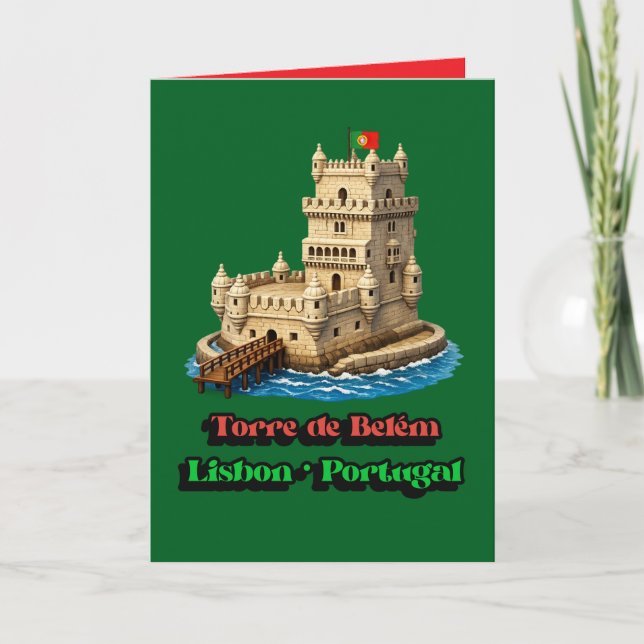 Tarjeta Festiva Torre De Belem (Anverso)