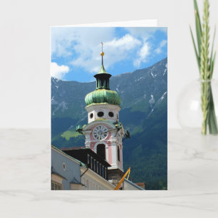Tarjeta Festiva Torre del reloj en Innsbruck