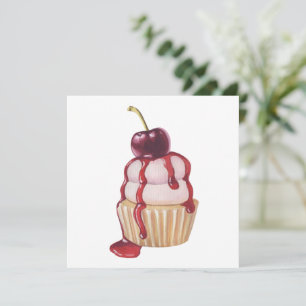 Tarjeta Festiva Torta de cerezo