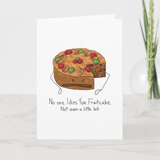 Tarjeta Festiva Torta de fruta - A nadie le gusta (Anverso)