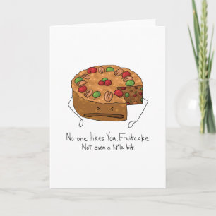 Tarjeta Festiva Torta de fruta - A nadie le gusta