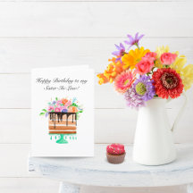 Torta Floral Acuarela Cumpleaños Cuñada