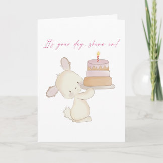 Tarjeta Festiva Torta pesada, corazón feliz