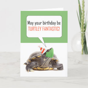 Tarjeta Festiva Tortuga de cumpleaños feliz en Pan de Coronavirus