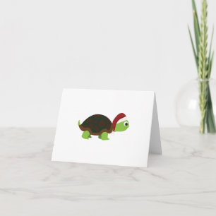 Tarjeta Festiva Tortuga de Santa