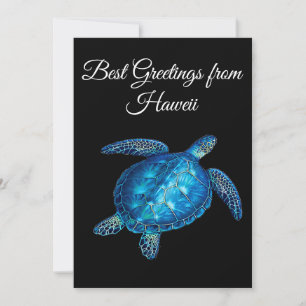 Tarjeta Festiva Tortuga marina con tu texto personalizado