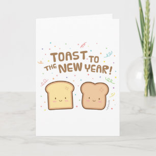 Tarjeta Festiva Tostada linda al saludo del humor del retruécano
