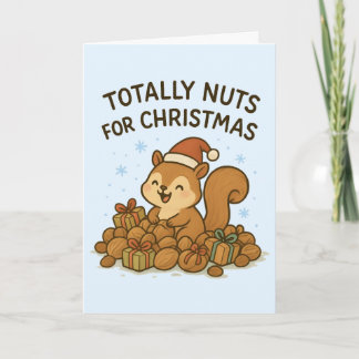 Tarjeta Festiva Totally Nuts - Cute Christmas Card