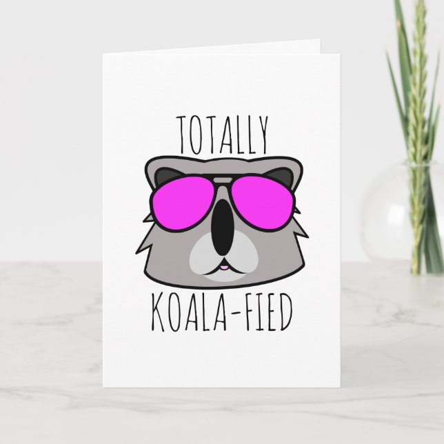 Tarjeta Festiva Totalmente Koalafied (Anverso)