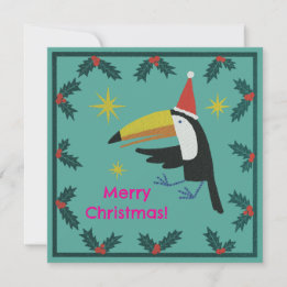Tarjeta Festiva Toucan Christmas