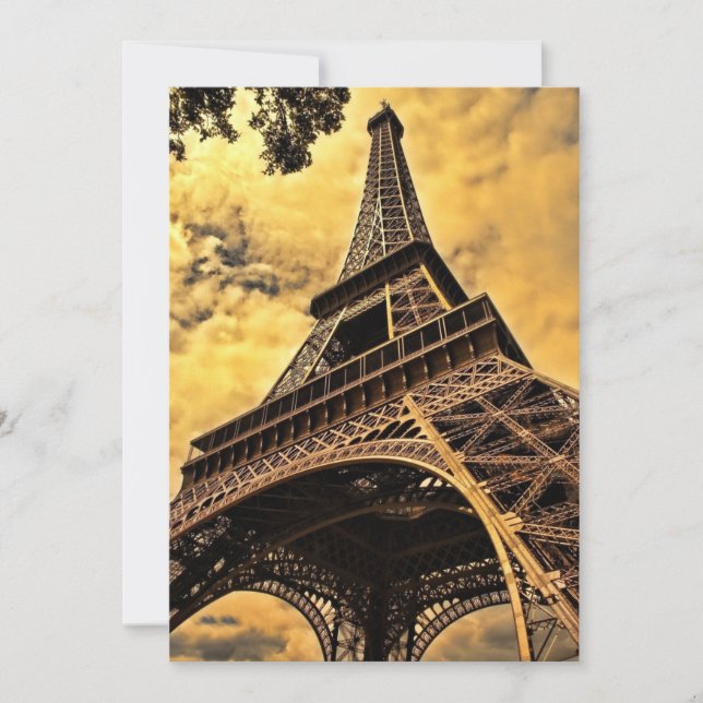 Tarjeta Festiva Tour Eiffel París Francia (Anverso)