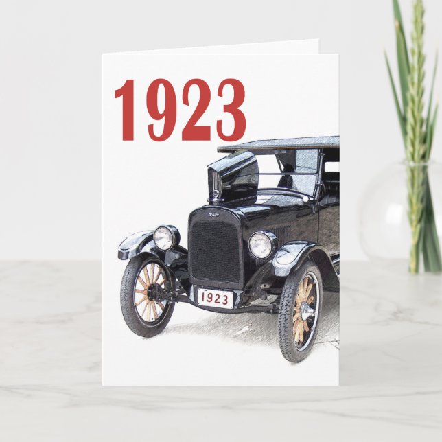 TARJETA FESTIVA TOURING CAR 1923 (Anverso)