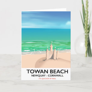 Tarjeta Festiva Towan Beach - Impresión de viaje en Newquay Sandca
