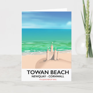 Tarjeta Festiva Towan Beach - Impresión de viaje en Newquay Sandca