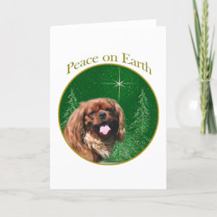 Tarjeta Festiva Toy English Spaniel Peace