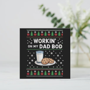 Tarjeta Festiva Trabajando en mi cuerpo de papá embarazo nueva mam