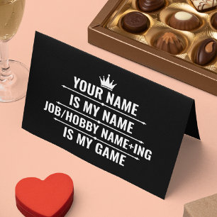 Tarjeta Festiva Trabajo divertido personalizado y nombre de aficio