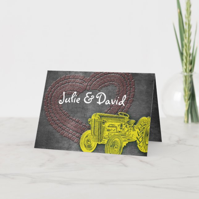 Tarjeta Festiva Tractor Love Valentine Card (Anverso)