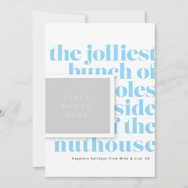 Tarjeta Festiva Tradición de Bunch con vacaciones en trío (Anverso)