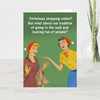 Tarjeta Festiva tradición de compra de navidades