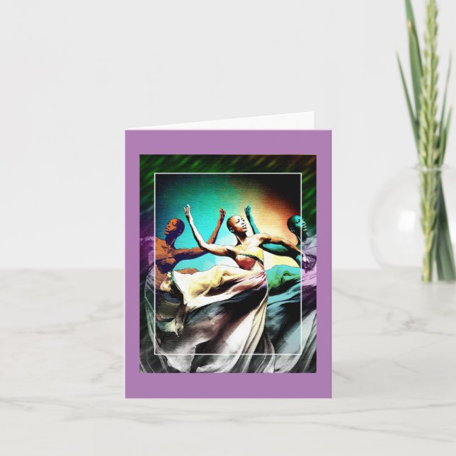 Tarjeta Festiva Tradiciones afroamericanas (Anverso)