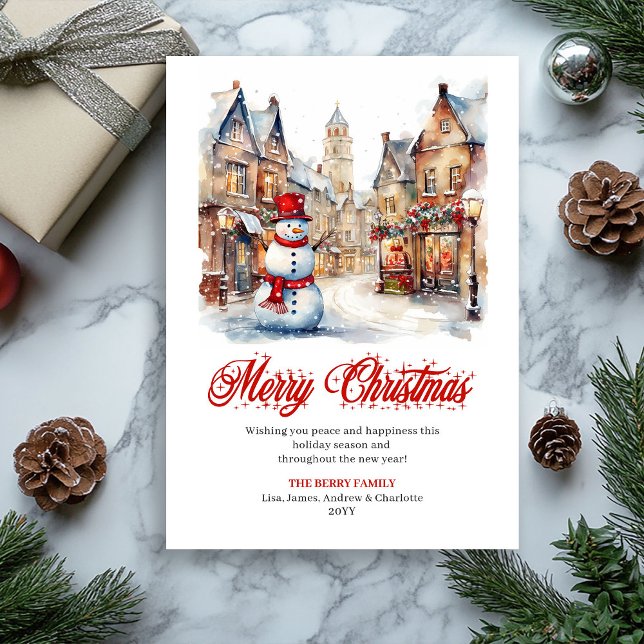 Tarjeta Festiva Traditional Christmas scene greeting card (Traditional Christmas scene greeting card

)