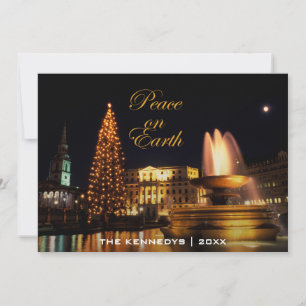 Tarjeta Festiva Trafalgar Square en Navidades, Londres