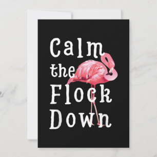 Tarjeta Festiva Tranquilizar Al Chica Flamingo Gracioso Flamingo