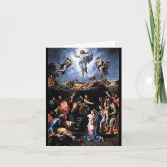 TARJETA FESTIVA TRANSFIGURACIÓN DE JESÚS (Anverso)