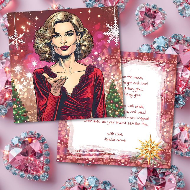 Tarjeta Festiva Transgender Woman Festive Christmas Poem (Subido por el creador)