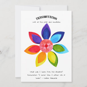 Tarjeta Festiva Transmutación y aprendizaje de la afirmación posit
