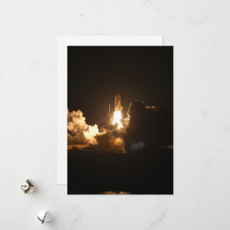 Tarjeta Festiva Transporte espacial Tierra Nocturna Nocturna Canva