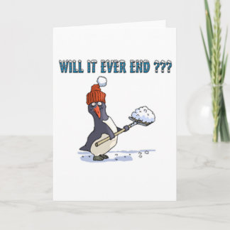 Tarjeta Festiva Traspaleo del pingüino