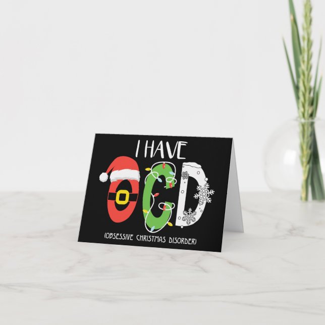 Tarjeta Festiva Trastorno por Navidades obsesivos de la OCD | Funn (Anverso)
