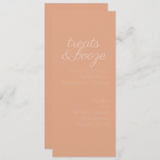 Tarjeta Festiva Tratamientos minimalistas beben tonos de tierra (Anverso / Reverso)