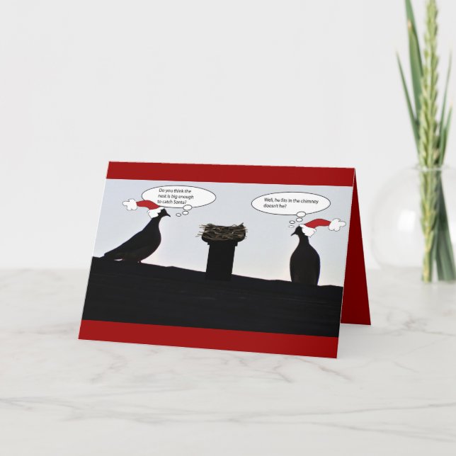 Tarjeta Festiva Tratando de atrapar a Santa Claus (Anverso)