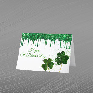 Tarjeta Festiva Trébol de San Patricio de trébol verde