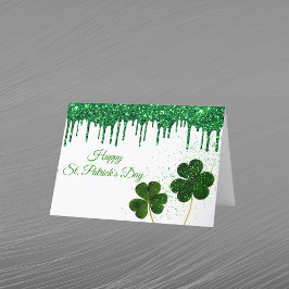 Tarjeta Festiva Trébol de trébol verde día de San Patricio