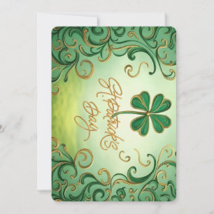 Tarjeta Festiva Trébol Día de San Patricio