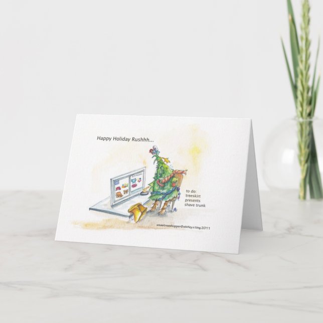 Tarjeta Festiva Treeshopper (Anverso)