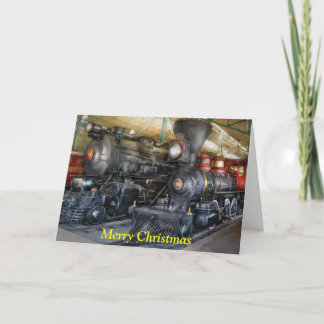 Tarjeta Festiva Tren - locomotoras de vapor